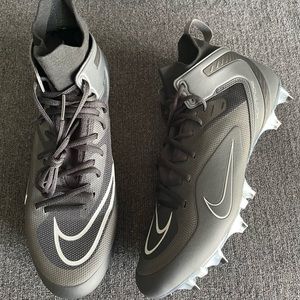 Nike Alpha Huarache 8 Elite “Black Light Smoke Grey” Lacrosse Cleats Size 13